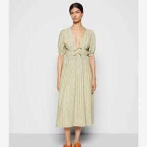 Faithfull the Brand Women's Sabinosa Floral Patrinico Midi Dress Size 4